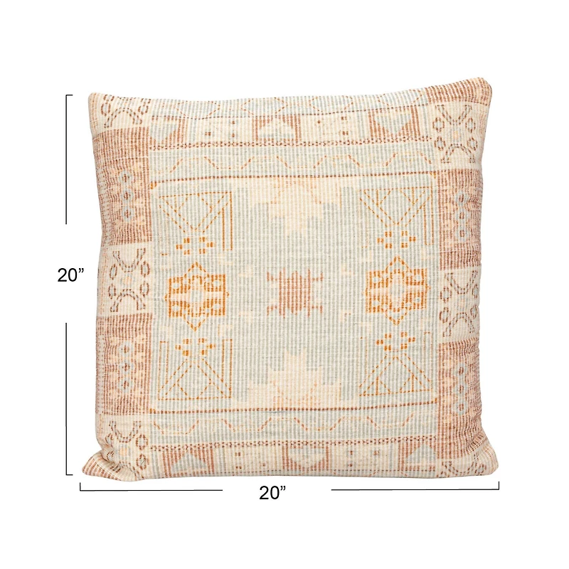 Hello Honey® 20" x 20" Cotton Chenille Distressed Print Pillow