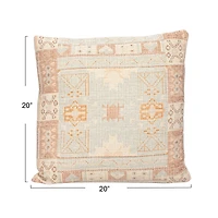 Hello Honey® 20" x 20" Cotton Chenille Distressed Print Pillow