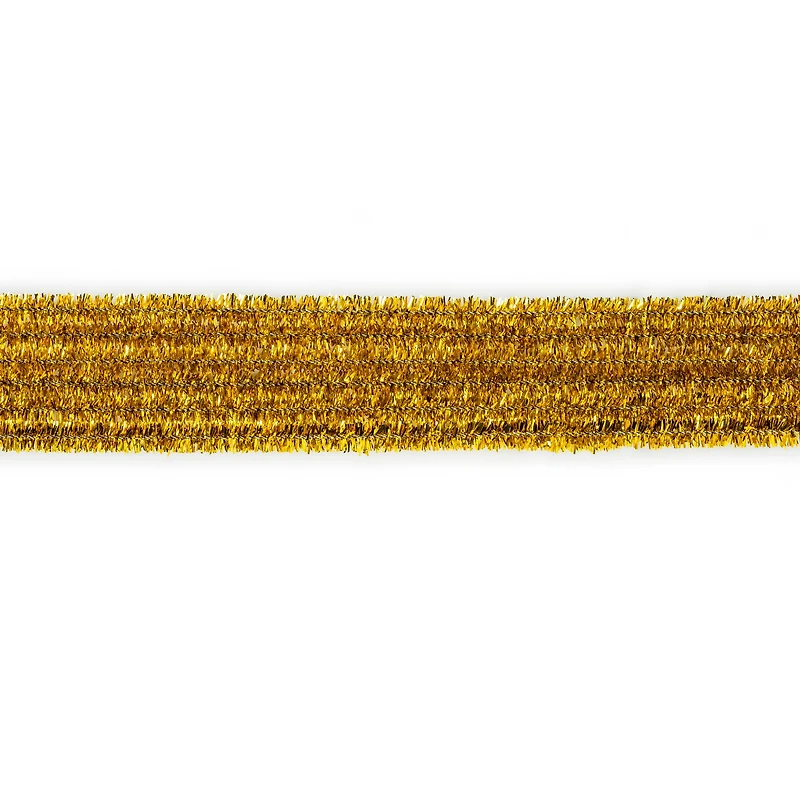12 Packs: 100 ct. (1,200 total) Gold Glitter Chenille Pipe Cleaners by Creatology™
