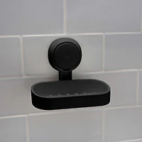 Bath Bliss Matte Black Gel-Suction Soap Dish