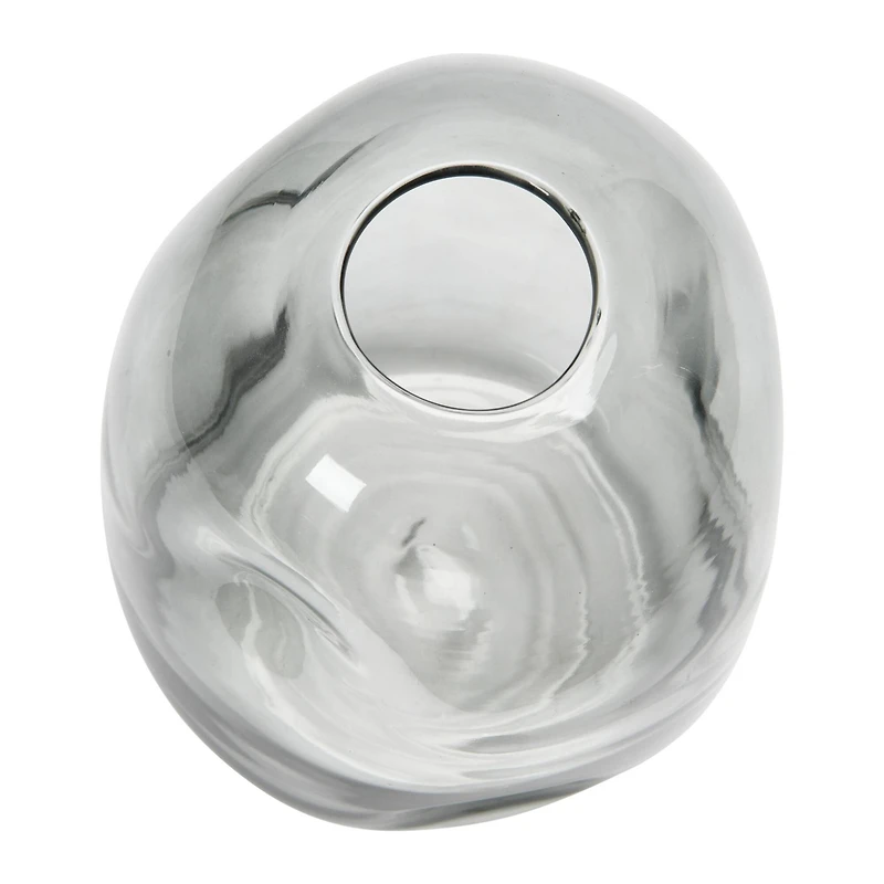 Hello Honey® 10" Clear Glass Vase with Indentations