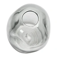 Hello Honey® 10" Clear Glass Vase with Indentations