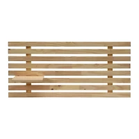 Hello Honey® Adjustable Natural Solid Wood 2-Panel Headboard Set with Wall Storage for Twin, Queen or King