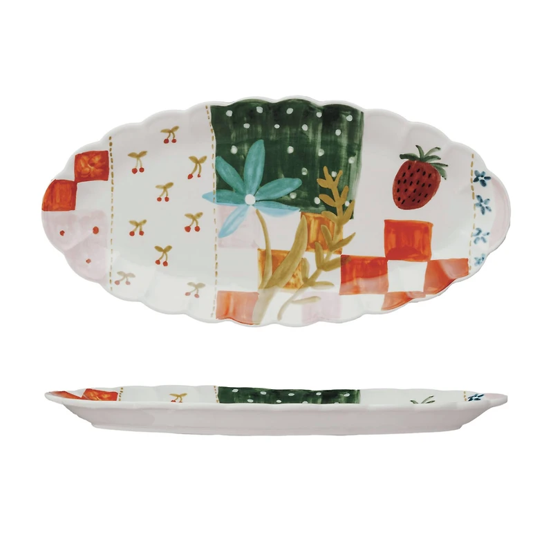 Hello Honey® 14.5" Picnic Daydream Stoneware Platter