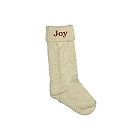 18" Joy Cable Knit Stocking