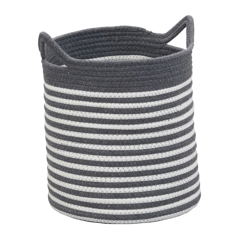 Household Essentials Gray & White Striped Cotton Basket Set