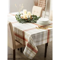 DII® 84" Thanksgiving Cozy Picnic Plaid Tablecloth