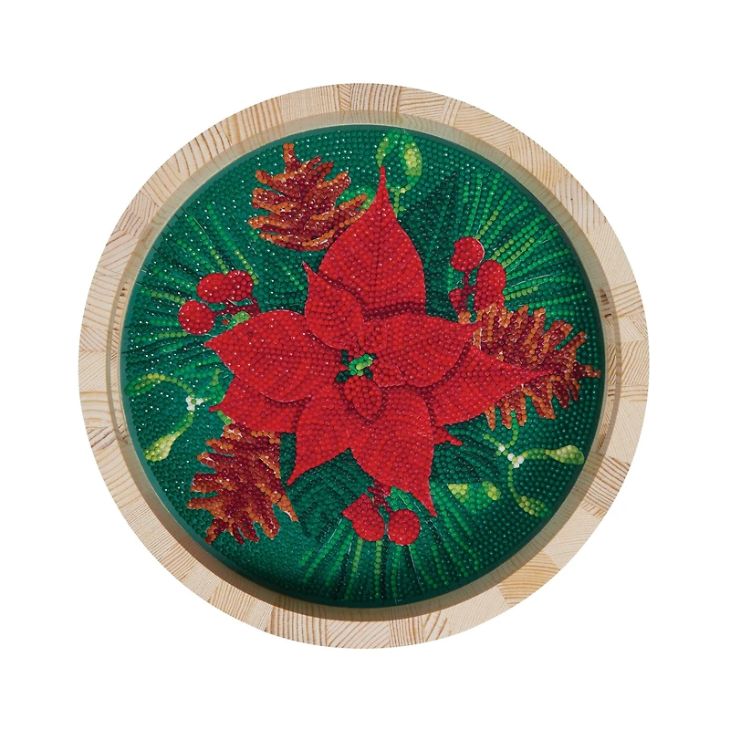 10" x 10" Poinsettia Diamond Art Tray Kit by Make Market®