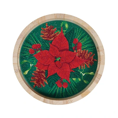 10" x 10" Poinsettia Diamond Art Tray Kit by Make Market®