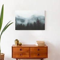 Foggy Mountainscape Canvas Wall Art