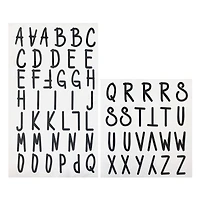 12 Packs: 62 ct. (744 total) Iron-On Black Fun Font Alphabet by Make Market®