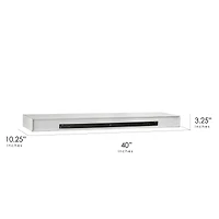 Whitewashed "Welcome" Text Engraving Floating Wall Shelf