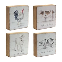 7.75" Wood Farm Sign Set