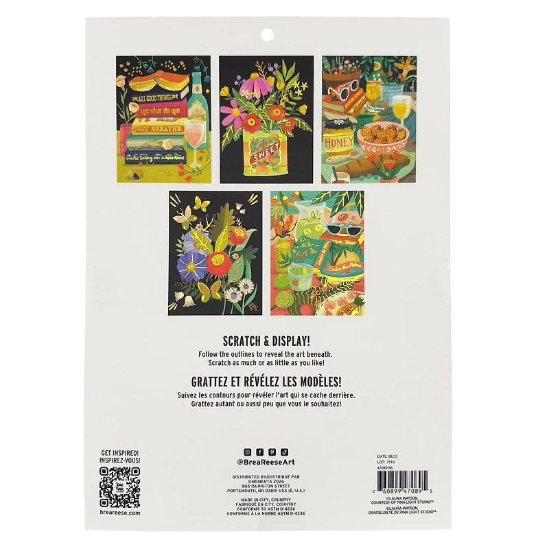 Brea Reese™ 9" x 12" Garden Vacation Scratch Art Paper Pad