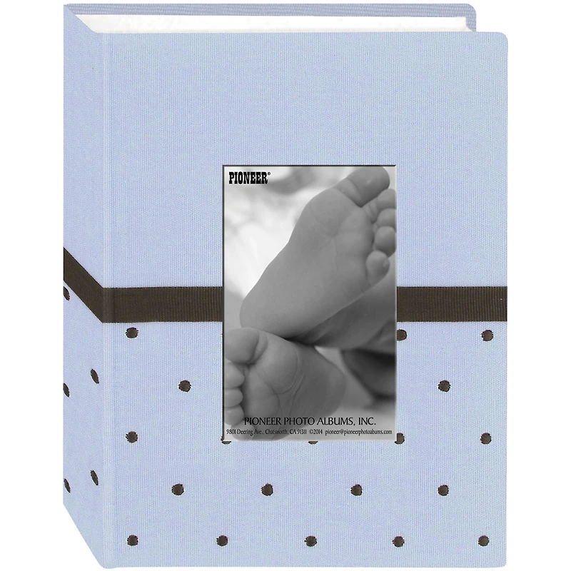 Pioneer® & Brown Baby Dot Fabric Frame Photo Album