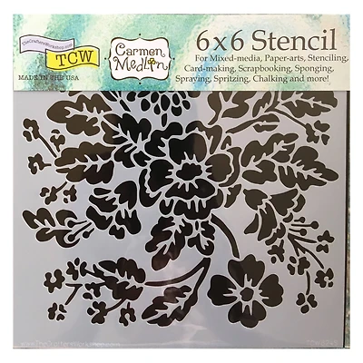 The Crafter's Workshop Growing Wild Stencil, 6'' x 6''