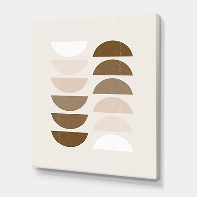 Designart - Abstract Sun & Moon Geometrics In Terracotta II