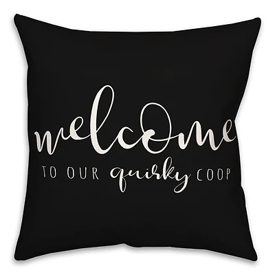 18" x 18" Quirky Coop Versatile Throw Pillow