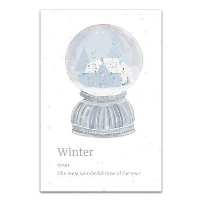 Winter Globe 12x18 Canvas Wall Art