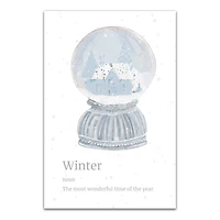 Winter Globe 12x18 Canvas Wall Art