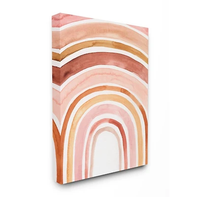 Stupell Industries Warm Red Shades of Abstract Arches Watercolor Canvas Wall Art