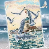 RTO With the Flavor of Salt, Wind & Sun Sea Birds Cross Stitch Kit