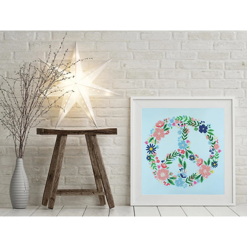 Camelot® Dots Floral Peace Sign Diamond Painting Kit