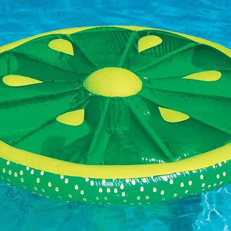 Pool Central 5ft. Inflatable Lime Fruit Slice Lounger Raft