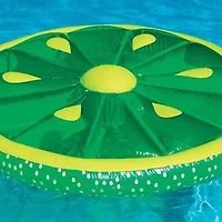Pool Central 5ft. Inflatable Lime Fruit Slice Lounger Raft