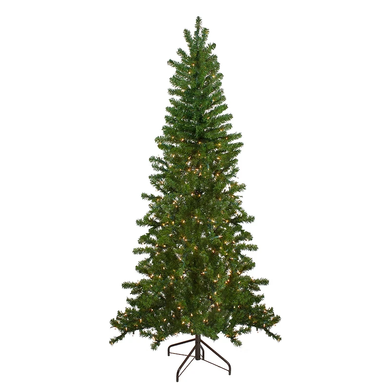 6.5ft. Pre-Lit Canadian Pine Artificial Christmas Wall Tree, Clear Lights