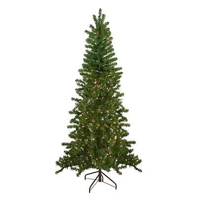 6.5ft. Pre-Lit Canadian Pine Artificial Christmas Wall Tree, Clear Lights