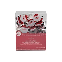 12ct. Double-Sided Santa Icon String Lights by Ashland®