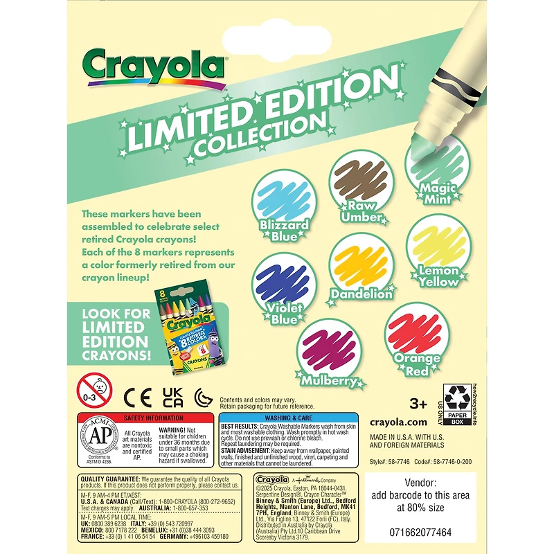 Crayola® Limited Edition Retired Marker Set
