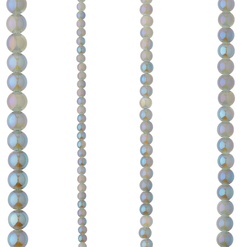 Sapphire Silverite Round Glass Beads by Bead Landing™