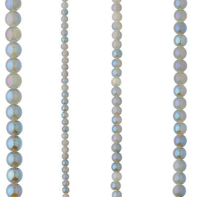 Sapphire Silverite Round Glass Beads by Bead Landing™