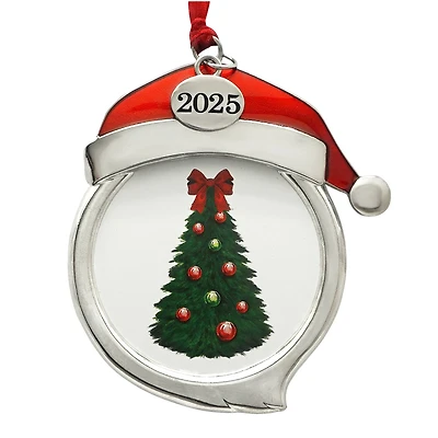 2.25" x 2.25" Silver & Red Santa Hat Metal Ornament Frame by Studio Décor®