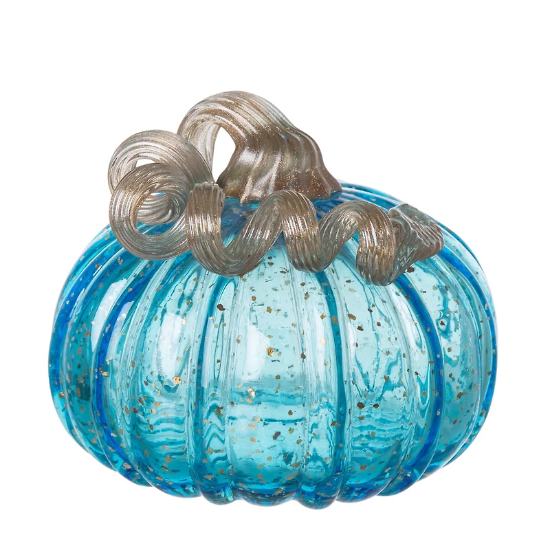 Glitzhome® Blue Glass Pumpkin Set