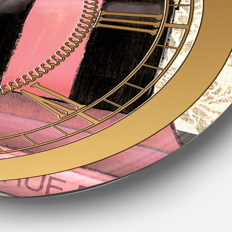 Designart 'Gold Fabulous Life Style Ii Glam Wall Clock