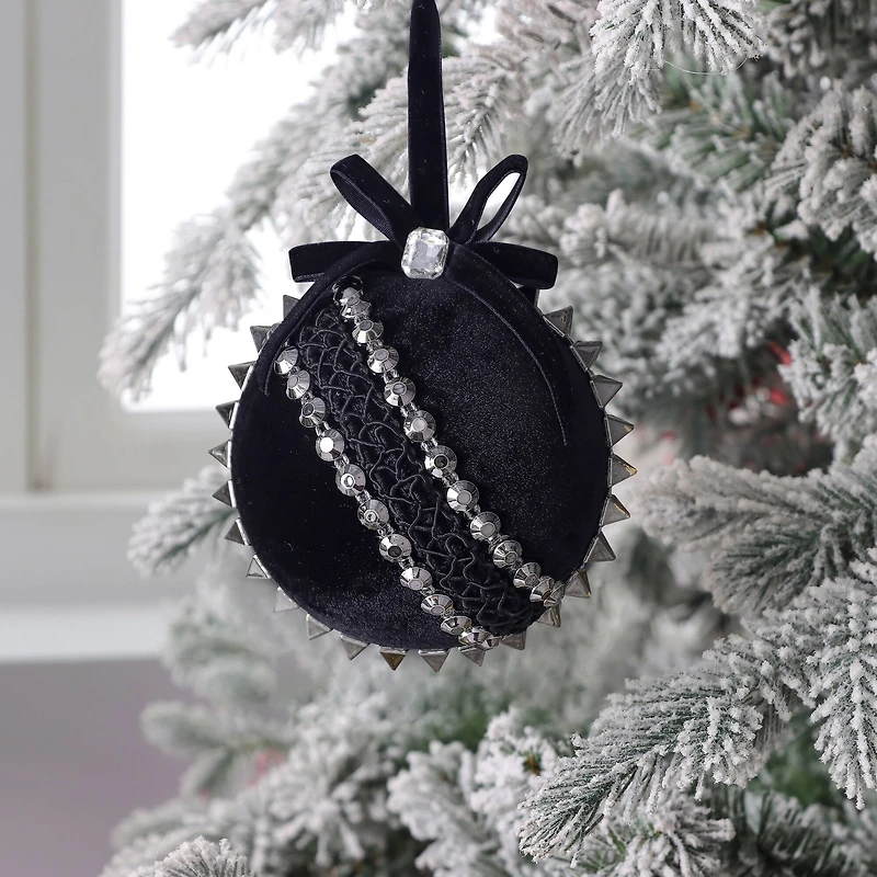 4.25" Spikes with Bow Fabric Ornament by Ashland®