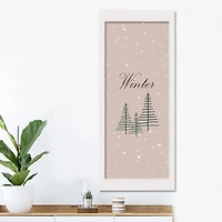 Christmas Tree Snow White Framed Print Under Plexiglass