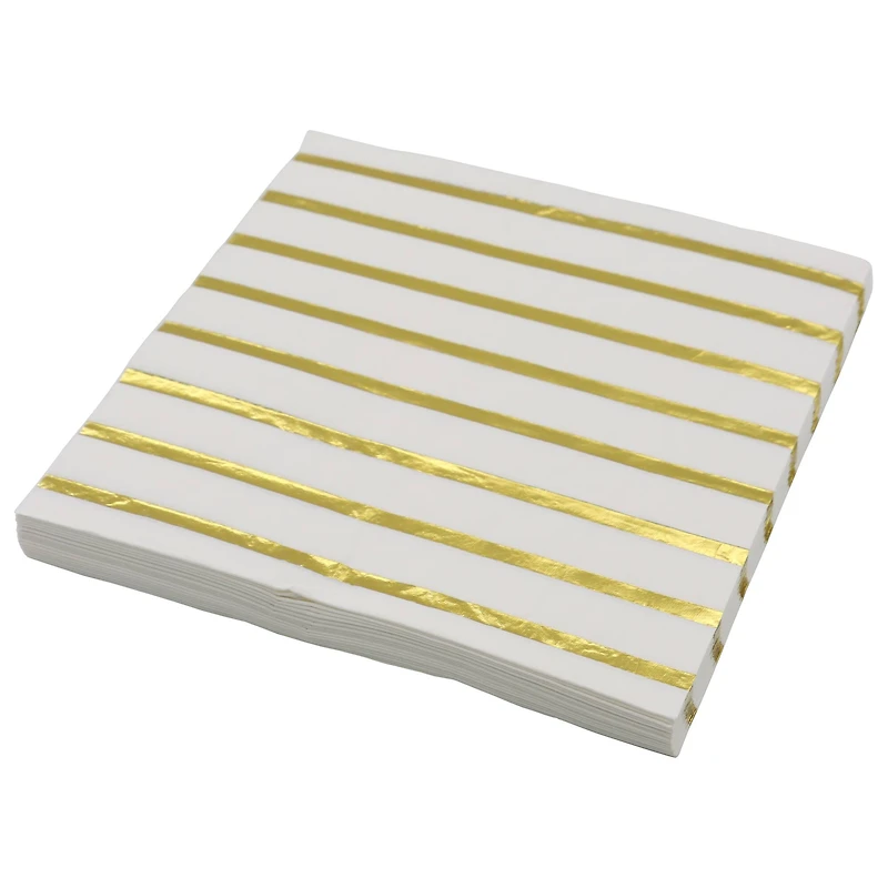 Gold Stripes Lunch Napkins, 20ct. by Celebrate It™