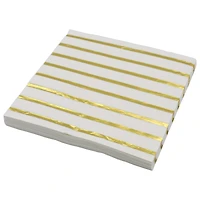 Gold Stripes Lunch Napkins, 20ct. by Celebrate It™