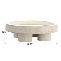 Hello Honey® 12" Paulownia Wood Pedestal Tray