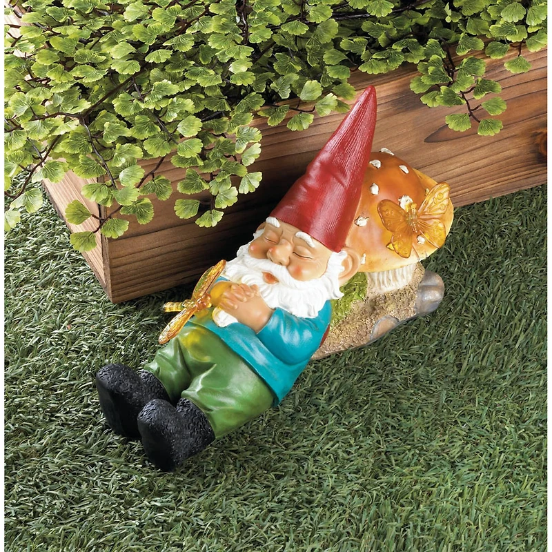 8" Solar-Powered Sleepy Gnome