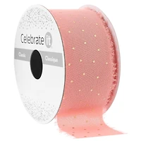 1.5" x 3yd. Polka Dot Chiffon Ribbon by Celebrate It™ Classic