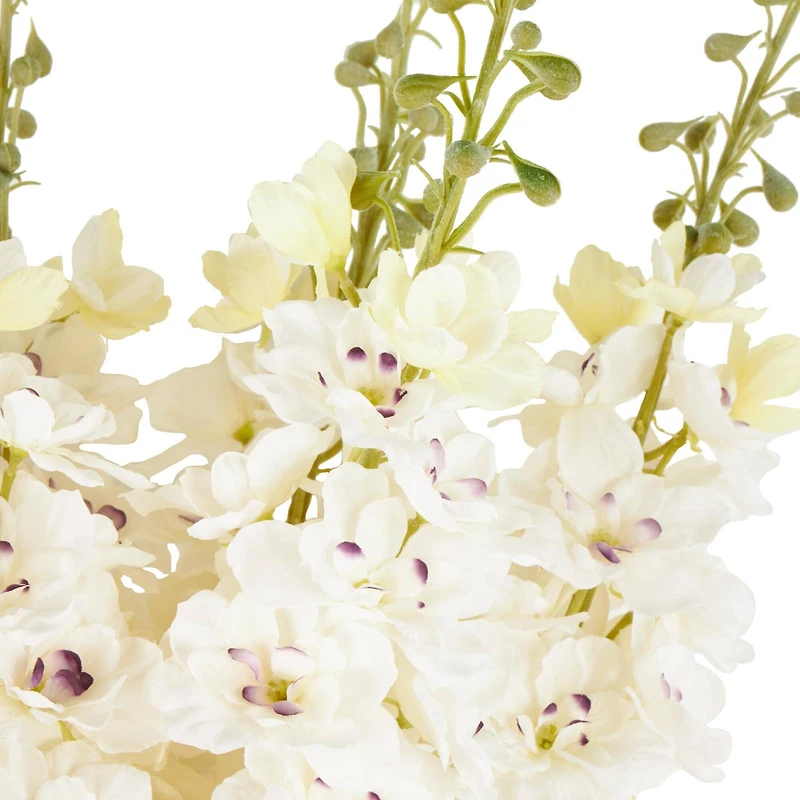 38" White Delphinium Artificial Flower Stem, 8ct.