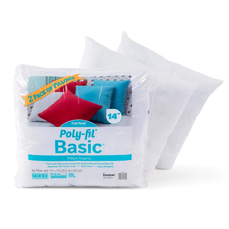 Poly-Fil® Basic™ 36ct. Pillow Inserts, 14" x 14"