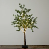 3ft. Pre-Lit Artificial Cypress Tree with Warm White LED Lights