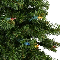 36" Pre-Lit Artificial Christmas Canadian Pine Wreath