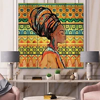 Designart - African American Woman with Turban III